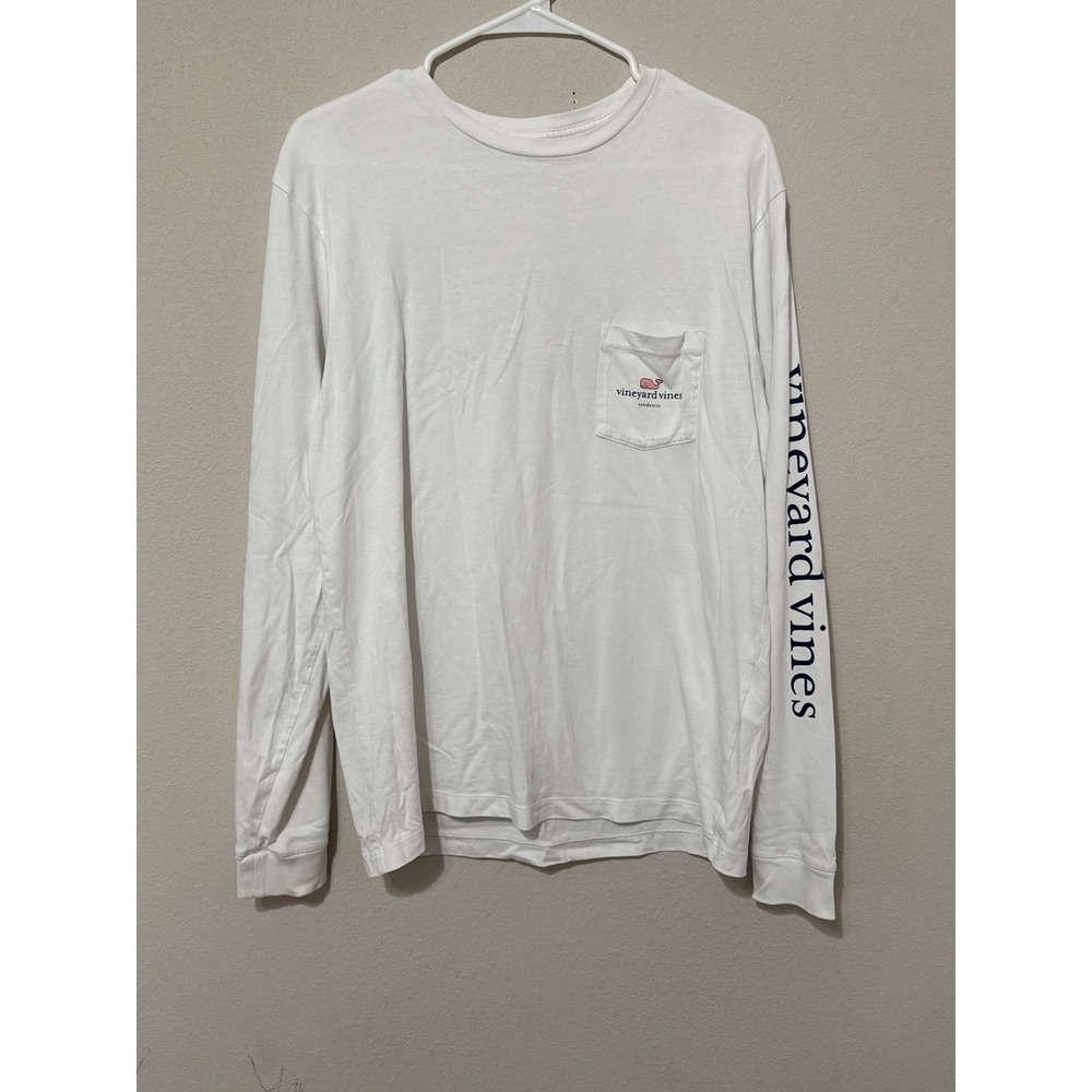 Vineyard Vines Whale SanDestin Long Sleeve Pocket‎ T-Shirt Size Small Preppy